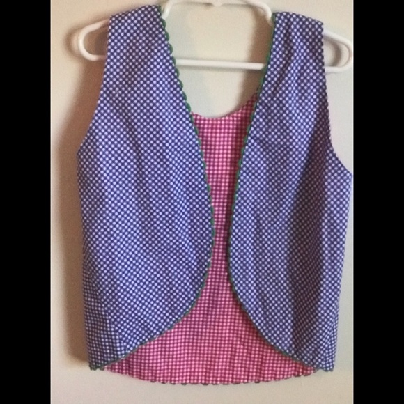 Rare Vintage 1980’s Watermelon Gingham Pinafore Apron - Picture 6 of 7